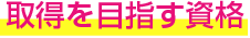 取得を目指す資格